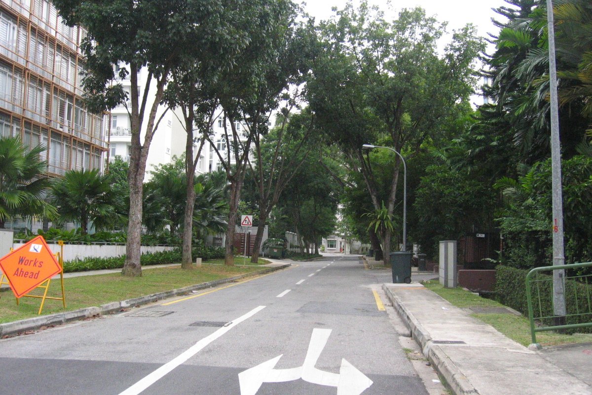 Balmoral residential street, Singapore